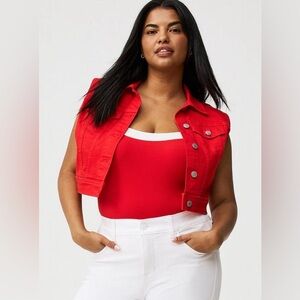 Torrid - Cropped Denim Vest NWT